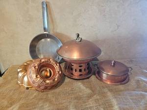 lot 215 image: Primitive Copper Kitchen Dcor Group