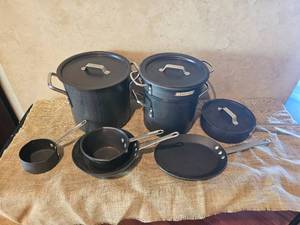 lot 216 image: Calphalon Hard-Anodized Cookware Group