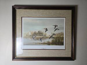 lot 73 image: Beautiful Naturalist Fine Art Print - Mary Pettis - Lake Emily Backwater - Pintails
