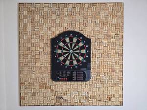 lot 248 image: Electric Dart Board Mounted on Wine Cork Wall Guard