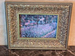 lot 88 image: Dreamy Fine Art Impressionist Print - Claude Monet - The Artists Garden at Giverny