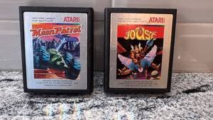 lot 26 image: Lot of 2 Atari 2600 Game Cartridges Moon Patrol and Joust (Untested)