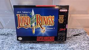 lot 79 image: J.R.R. Tolkiens Lord of the Rings Volume 1 SNES Game Complete in Box