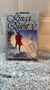 lot 80 image: Kings Quest V NES Game with Box and Manual - Untested