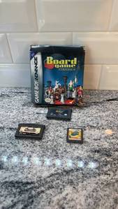 lot 131 image: Set of 3 Nintendo GBA & DS Game Cartridges with Board Game Classics Box