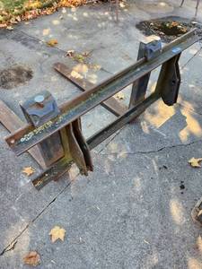 lot 27 image: Heavy Duty Steel Pallet Forks Attachment