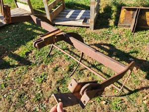 lot 32 image: Vintage Iron Plow Attachment for Tractor