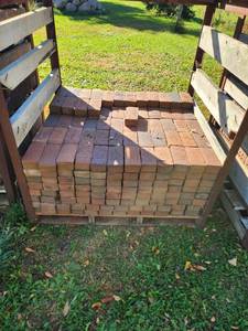lot 35 image: Pallet of Red Clay Bricks for Landscaping or Construction