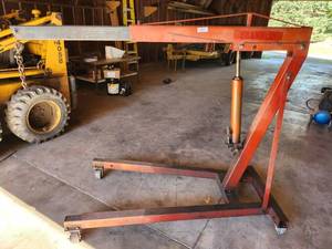 lot 62 image: Franklin 3-Ton Hydraulic Engine Hoist with Long Ram Jack