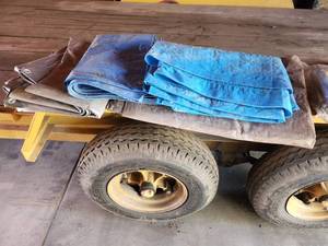 lot 91 image: Assorted Heavy Duty Tarps and Covers including 8x10 Tarp