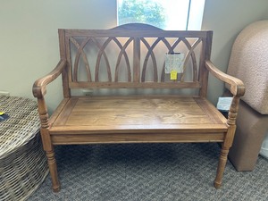 lot 16 image: Safavieh Benjamin Bench - MSRP $404