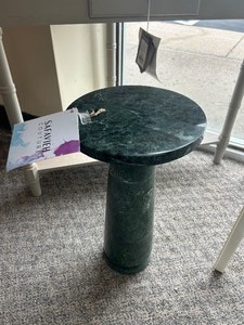 lot 22 image: Safavieh Valentia Round Marble Accent Table - MSRP $236