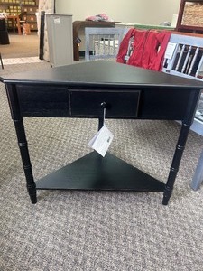 lot 23 image: Safavieh Gomez Corner Table With Storage Drawer - MSRP $246