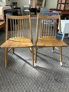 lot 26 image: Safavieh Wren 19 Spindle Dining Chair (Set of 2) - MSRP $430