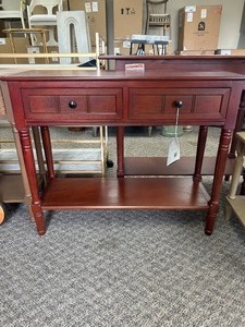 lot 31 image: Safavieh Samantha 2 Drawer Console Table - MSRP $210