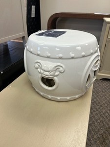 lot 40 image: Safavieh Mei Double Coin Garden Stool - MSRP $121