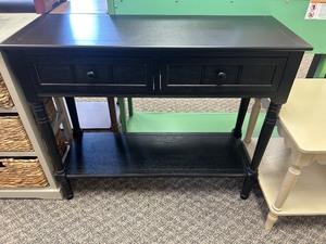 lot 42 image: Safavieh Samantha 2 Drawer Console Table - MSRP $220