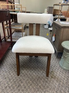 lot 47 image: Safavieh Macy Boucle Dining Chair - MSRP $276