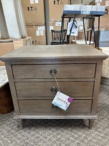lot 55 image: Safavieh Lisabet Wood 3 Drawer Wood Nightstand - MSRP $663