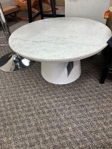 lot 71 image: Safavieh Mila Pedestal Coffee Table - MSRP $466