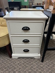 lot 75 image: Safavieh Griffin 3 Drawer Accent Table - MSRP $220.50