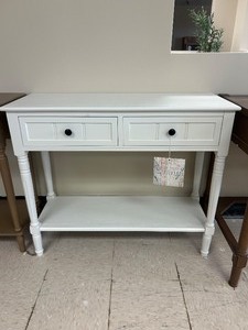 lot 85 image: Safavieh Samantha 2 Drawer Console Table - MSRP $196