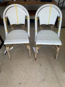 lot 94 image: Safavieh Salcha Indoor Outdoor Dining Chair (Set of 2) - MSRP $527