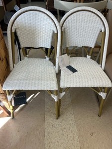 lot 96 image: Safavieh Salcha Indoor Outdoor Dining Chair (Set of 2) - MSRP $527
