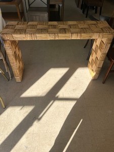 lot 97 image: Safavieh Adkin Rattan Console - MSRP $368