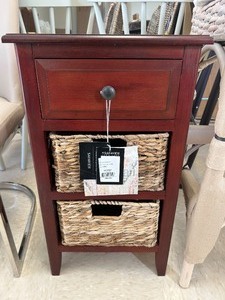 lot 100 image: Safavieh Everly Drawer Side Table - MSRP $178