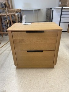 lot 108 image: Safavieh Grabrietta 2 Drawer Wood Nightstand - MSRP $496