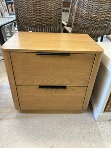 lot 109 image: Safavieh Grabrietta 2 Drawer Wood Nightstand - MSRP $496