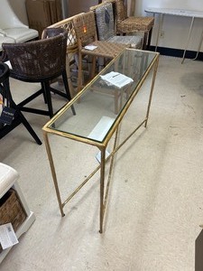lot 110 image: Safavieh Jessa Forged Metal Rectangle Table - MSRP $891