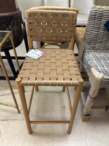lot 111 image: Safavieh Jeremiah Woven Leather Chair - MSRP $360