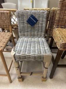 lot 112 image: Safavieh Tobie Rattan Counter Stool - MSRP $291