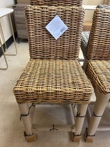 lot 114 image: Safavieh Tobie Rattan Counter Stool - MSRP $291