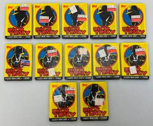 lot 20 image: Vintage Topps DICK TRACY Wax Packs (Sealed)