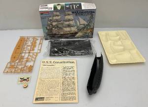 lot 21 image: Vintage Monogram U.S.S. Constitution Old Ironsides Ship Model (Open Box New)