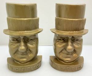 lot 46 image: Vintage W.C Fields Plastic Bookends