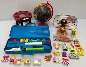 lot 104 image: Misc. Vintage Toys And 8 Mini Globe