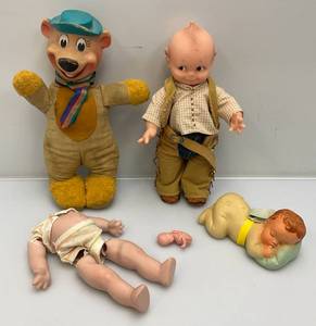 lot 111 image: Vintage Yogi The Bear, Kewpie Doll And More