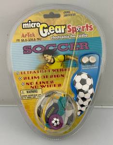 lot 114 image: Micro Gear Sports Electronic Fm Radio SOCCER Ultra Light Wieght (NIP)