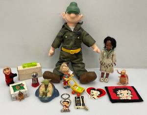 lot 137 image: Misc. Vintage Toys including Beetle Bailey, Wind-Up ET  And More