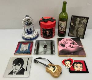 lot 145 image: Misc. Vintage Betty Boop, Elvis And Marilyn Monroe Collectibles