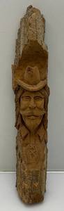 lot 147 image: 1979 Dave Sheild Hand Carved Cowboy Wall Art 19