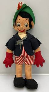 lot 153 image: VERY RARE 1950s-60s Pinocchio Plush Doll 16