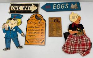 lot 164 image: Misc. Vintage Advertisement Signs Including CAMPBELLS Soup And More