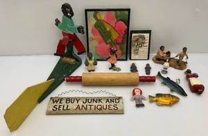 lot 177 image: Misc. Vintage Collectibles  Including Folk Art And More