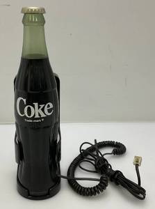 lot 191 image: Very Unique Collectible Coke Bottle Telephone With Wall Holder