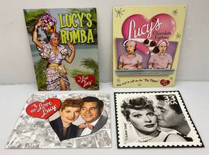 lot 199 image: Misc. Tin 1990s I LOVE LUCY Signs Most 12.5 x 16